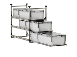 Nova Racks Serie M 3 Ebenen Seitenauszug - 40x90x132 cm