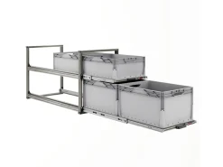 Nova Racks Serie V 2 Ebenen Heckauszug - 40x120x65 cm
