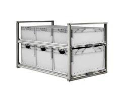 Nova Racks Serie V 2 Ebenen Heckauszug - 60x120x65 cm