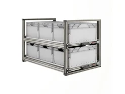 Nova Racks Serie V 2 Ebenen Heckauszug - 40x90x55 cm