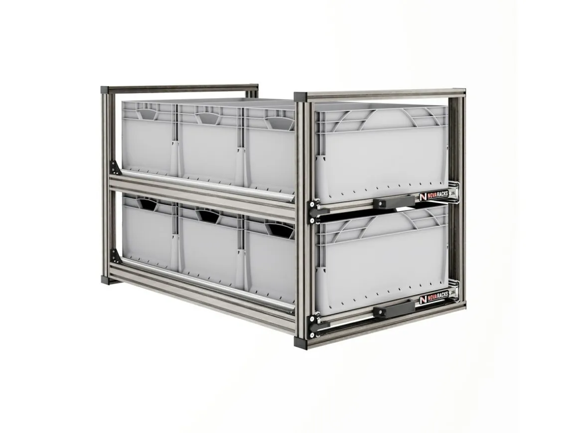 Nova Racks Serie V 2 Ebenen Heckauszug - 40x90x55 cm