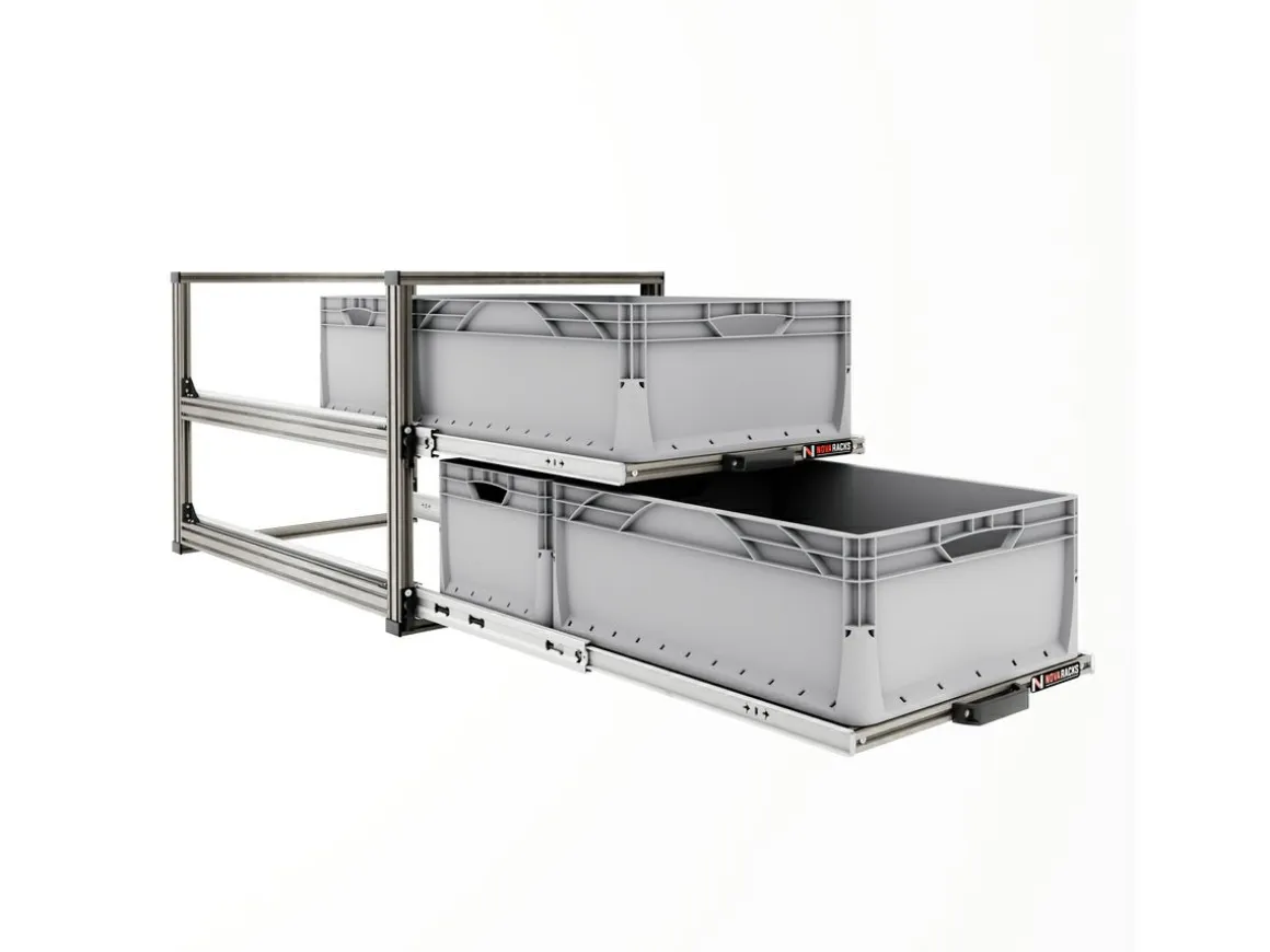 Nova Racks Serie V 2 Ebenen Heckauszug - 40x90x55 cm