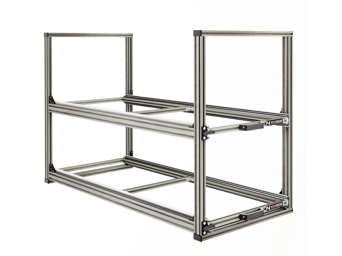 Nova Racks Serie V 2 Ebenen Heckauszug - 40x120x75 cm