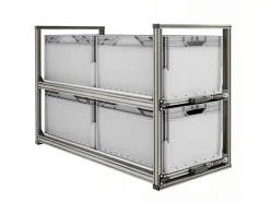 Nova Racks Serie V 2 Ebenen Heckauszug - 40x120x75 cm