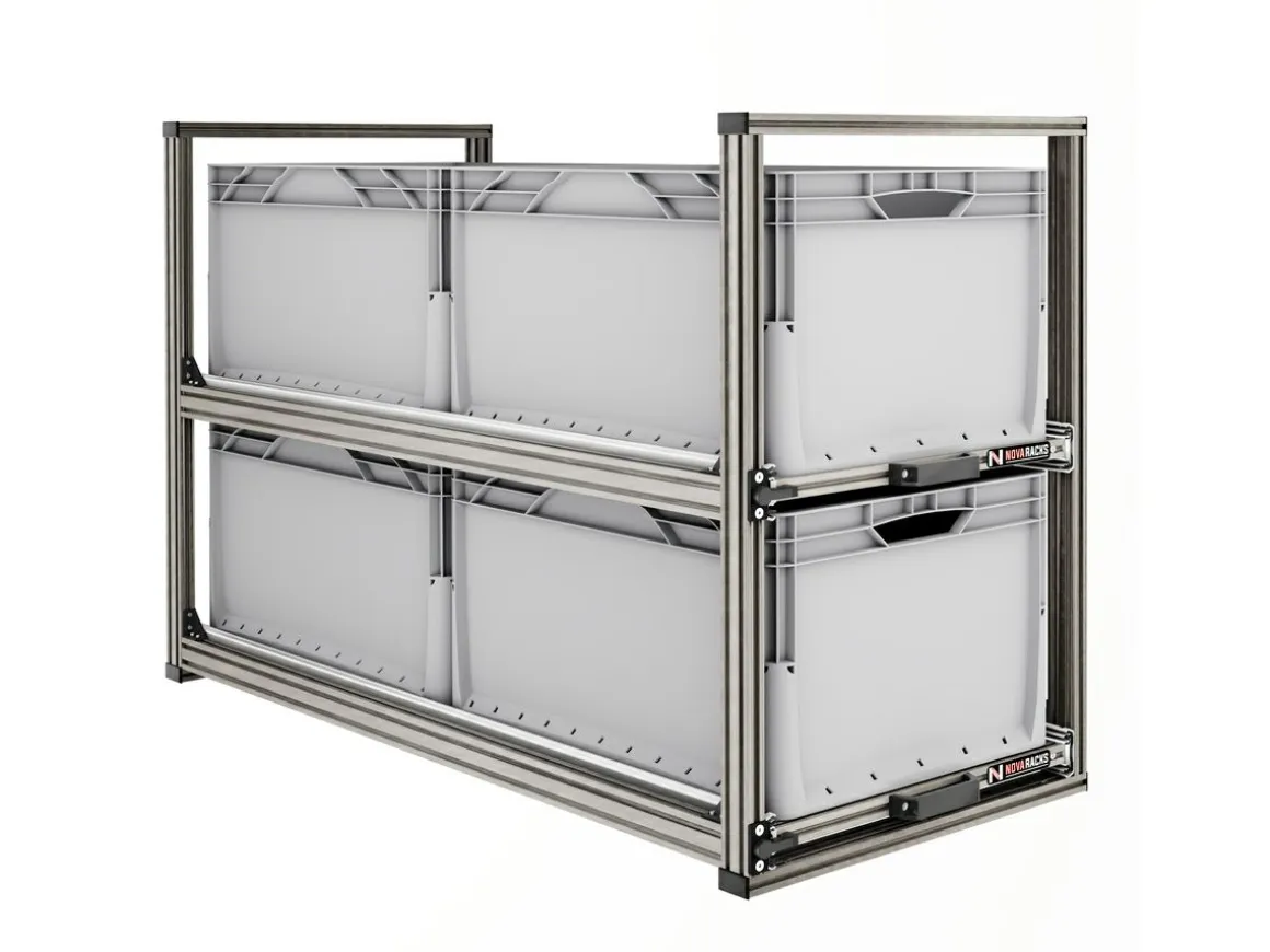 Nova Racks Serie V 2 Ebenen Heckauszug - 40x120x75 cm