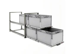 Nova Racks Serie V 2 Ebenen Heckauszug - 40x120x75 cm