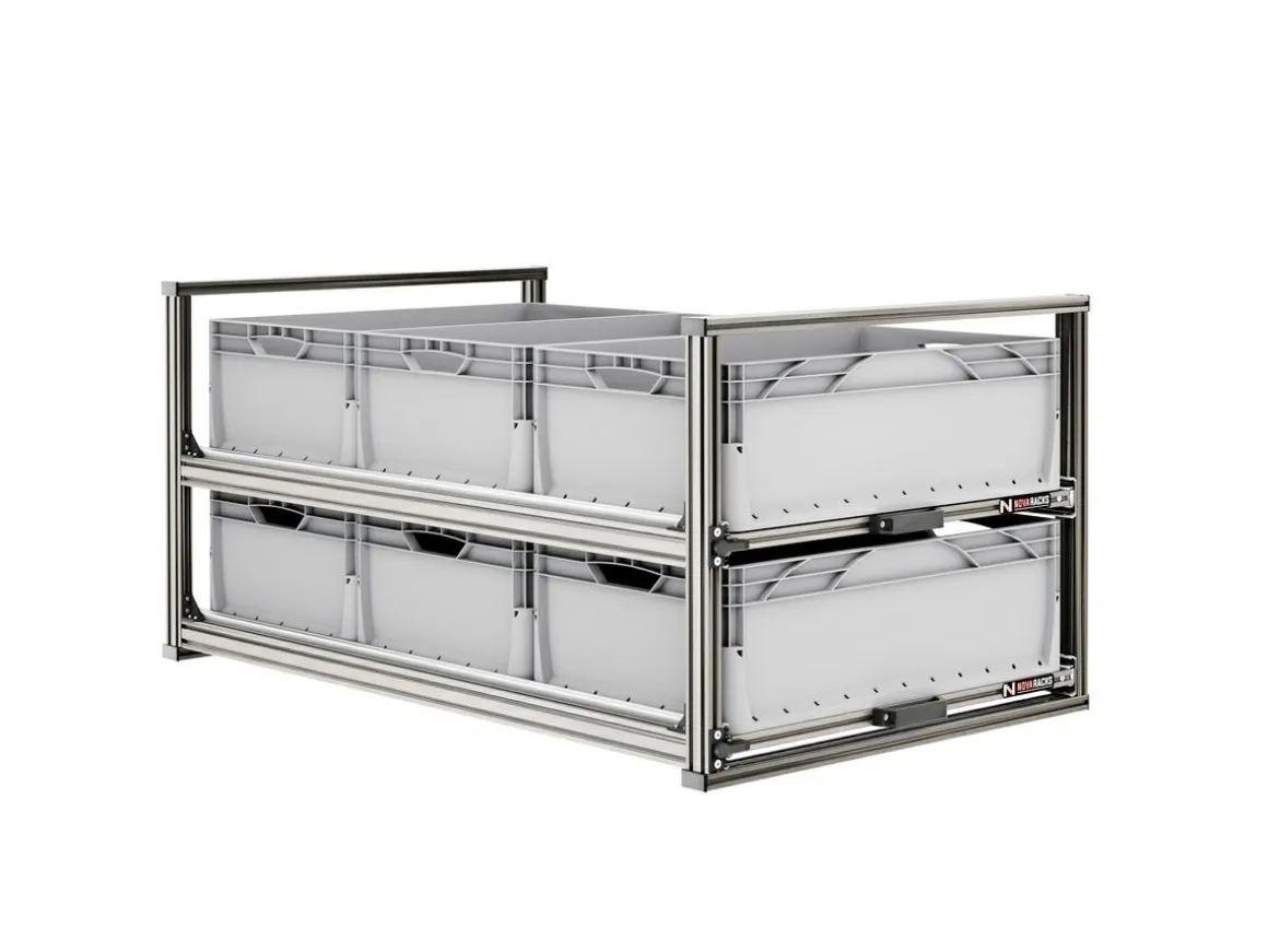 Nova Racks Serie V 2 Ebenen Heckauszug - 60x120x55 cm