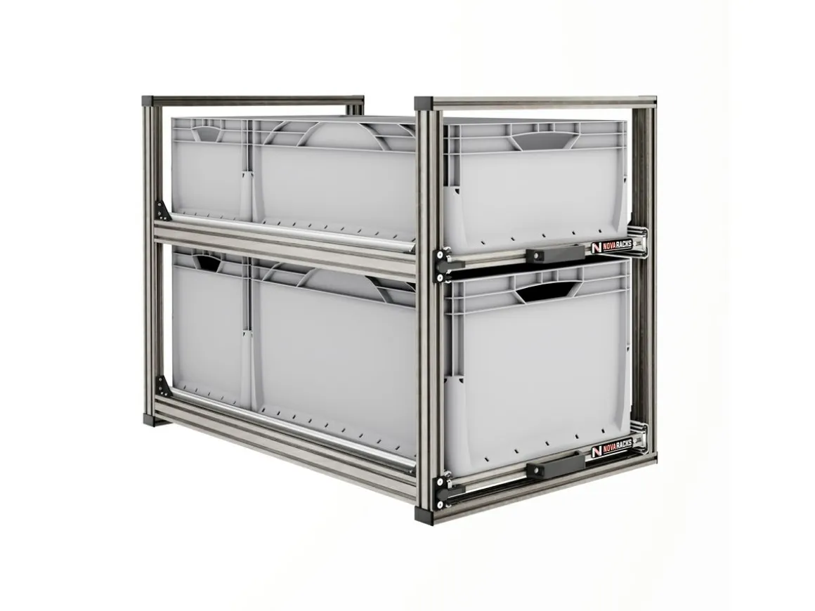Nova Racks Serie V 2 Ebenen Heckauszug - 40x90x65 cm