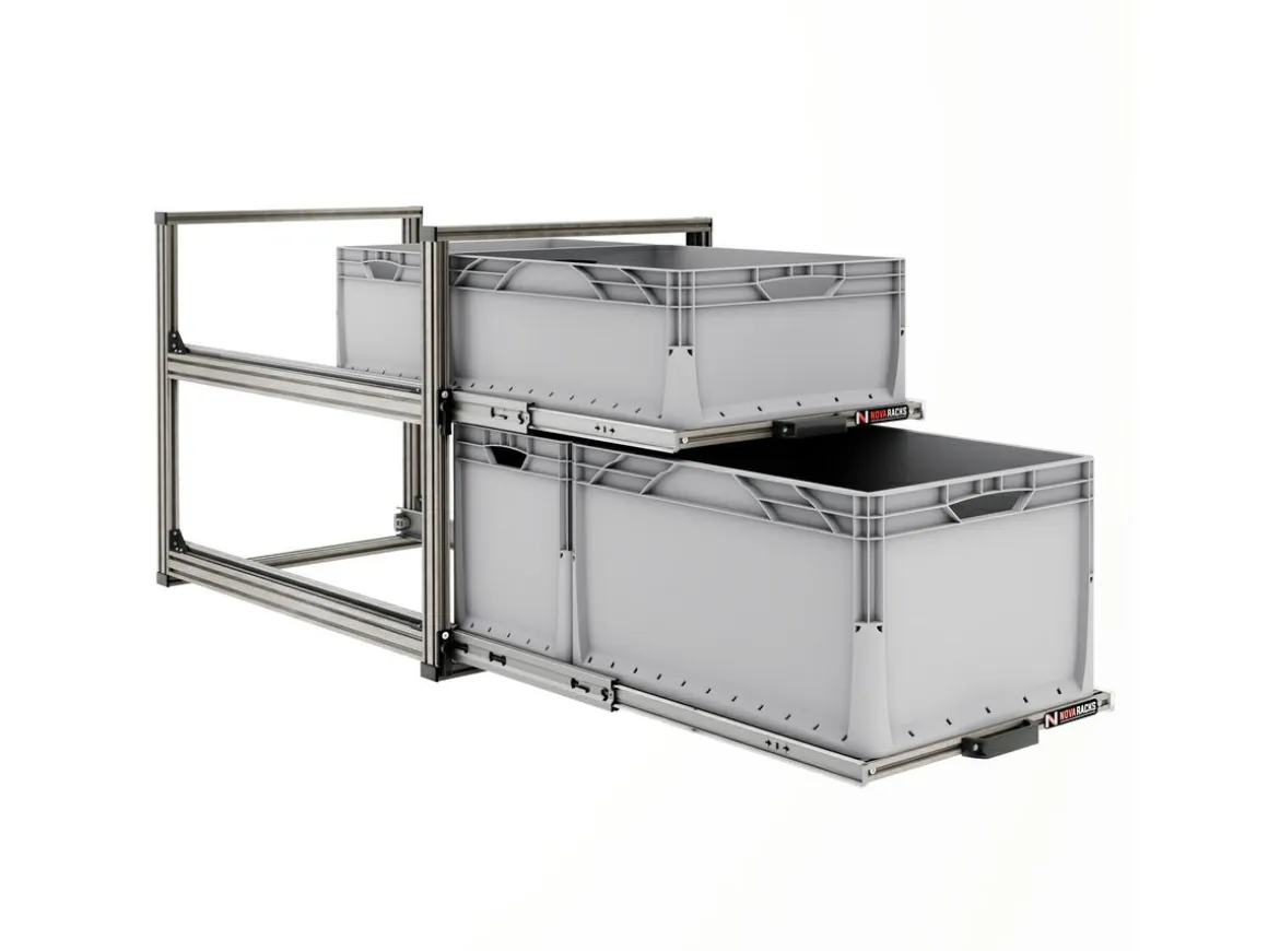 Nova Racks Serie V 2 Ebenen Heckauszug - 40x90x65 cm
