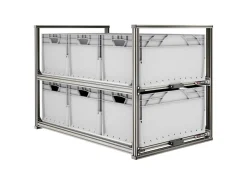 Nova Racks Serie V 2 Ebenen Heckauszug - 60x120x75 cm