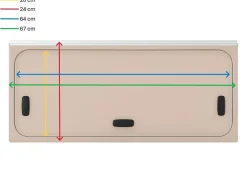 NRF 700 x 300 mm getöntes Klappfenster mit Doppelverglasung - Bronze