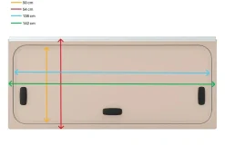 NRF 1450 x 600 mm getöntes Klappfenster mit Doppelverglasung - bronze