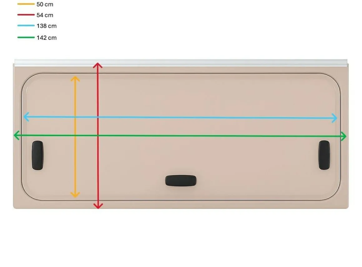 NRF 1450 x 600 mm getöntes Klappfenster mit Doppelverglasung - bronze