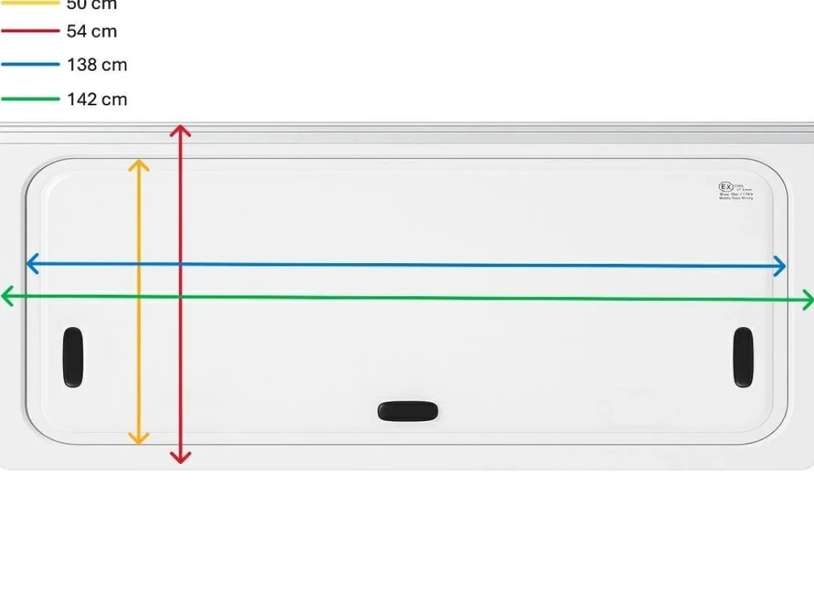 NRF 1450 x 600 mm getöntes Klappfenster mit Doppelverglasung - Grey