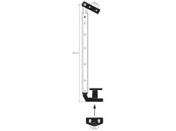 Obelink 29,5 cm Fensteraussteller Schraubbefestigung mit Klicksystem - Links
