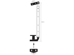 Obelink 24,8 cm Fensteraussteller Schraubbefestigung mit Klicksystem - Rechts