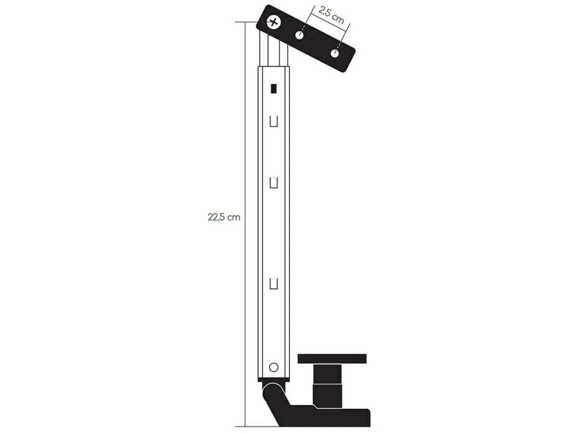 Obelink 22,5 cm Fensteraussteller Polyfix mit Klicksystem - Links