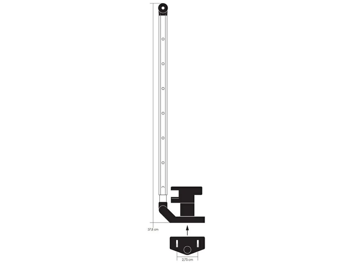 Obelink 37,8 cm Klick-Klack Fensteraussteller mit Griff - Links
