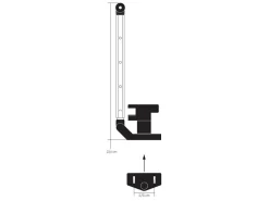 Obelink 22 cm Klick-Klack Fensteraussteller mit Griff - Links