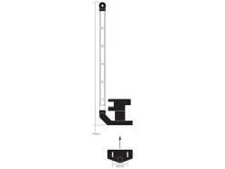 Obelink 27,8 cm Klick-Klack Fensteraussteller mit Griff - Links