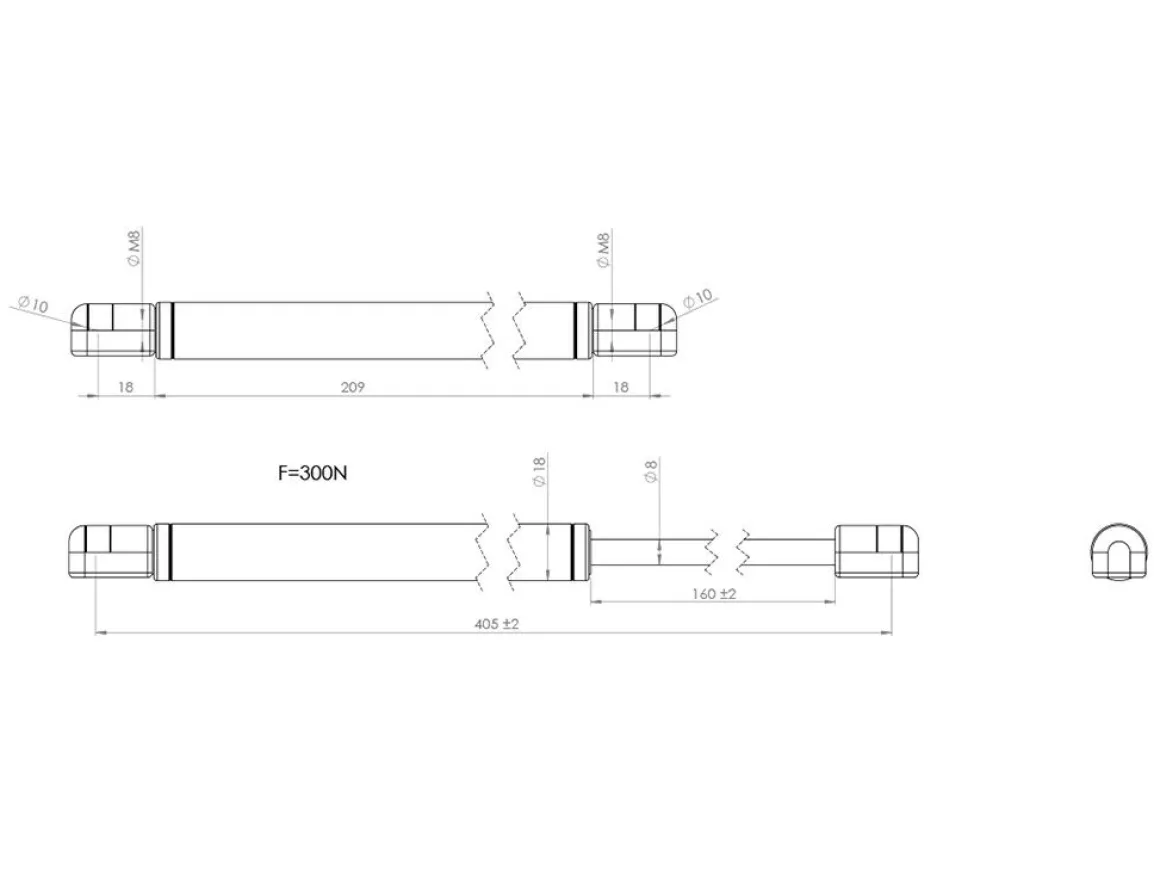 Obelink 300N Hobby Gasdruckfeder