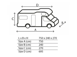 Obelink Protego Motorhome Wohnmobilschutzhülle - 750 cm