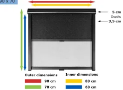 Obelink Velum Kombirollo 90 x 70 cm - black