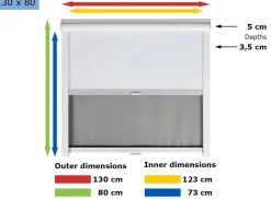 Obelink Velum Kombirollo 130 x 80 cm - grey