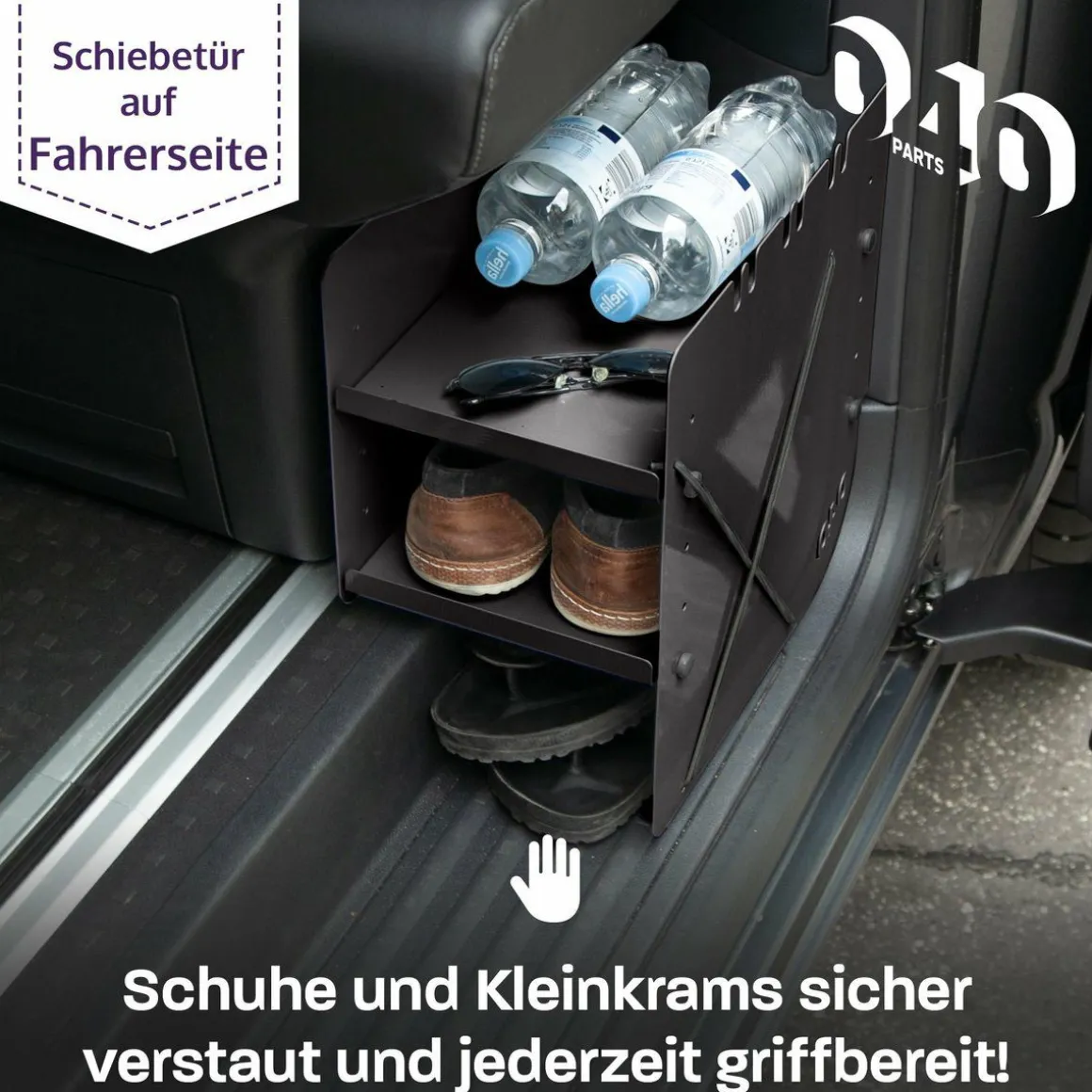 040 Parts Black Schuhregal - VW T5 T6 T6.1