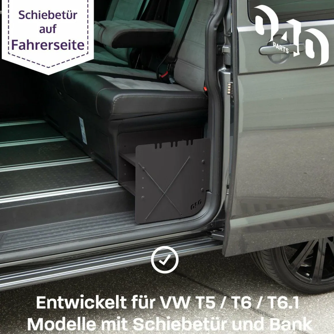 040 Parts Black Schuhregal - VW T5 T6 T6.1