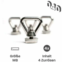 040 Parts VW T5/T6 Edelstahl Zurrösen - Set von 4
