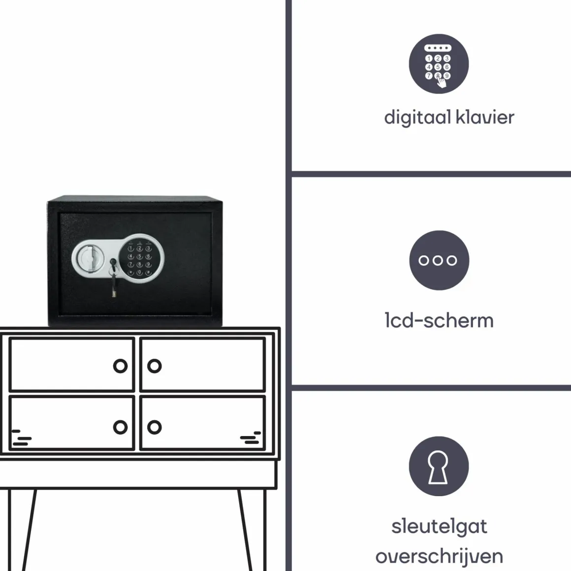 Perel BG90019 elektronischer Tresor