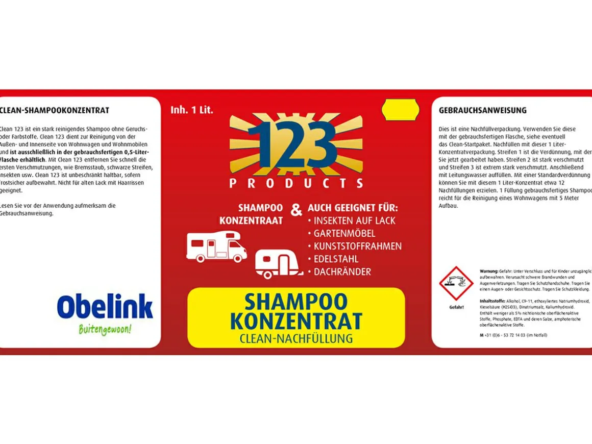 123 Products Clean Konzentrat Shampoo