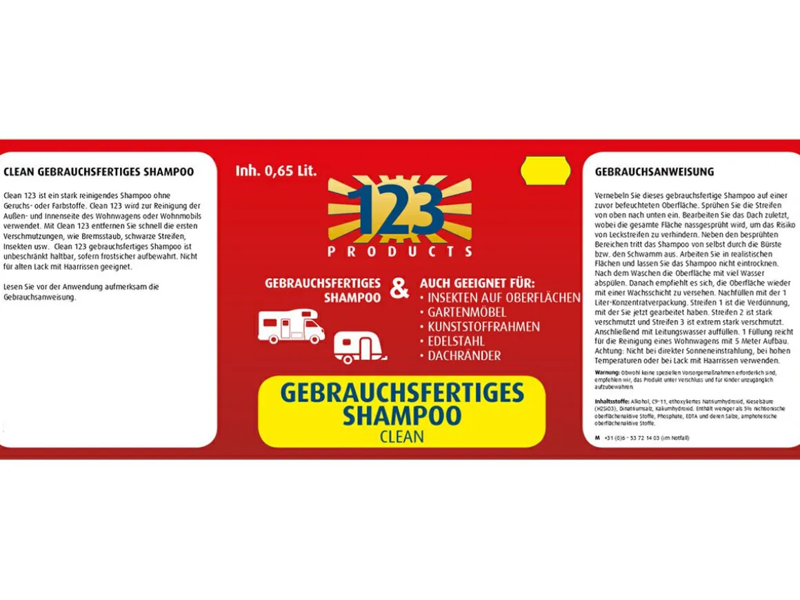 123 Products gebrauchsfertiges Shampoo