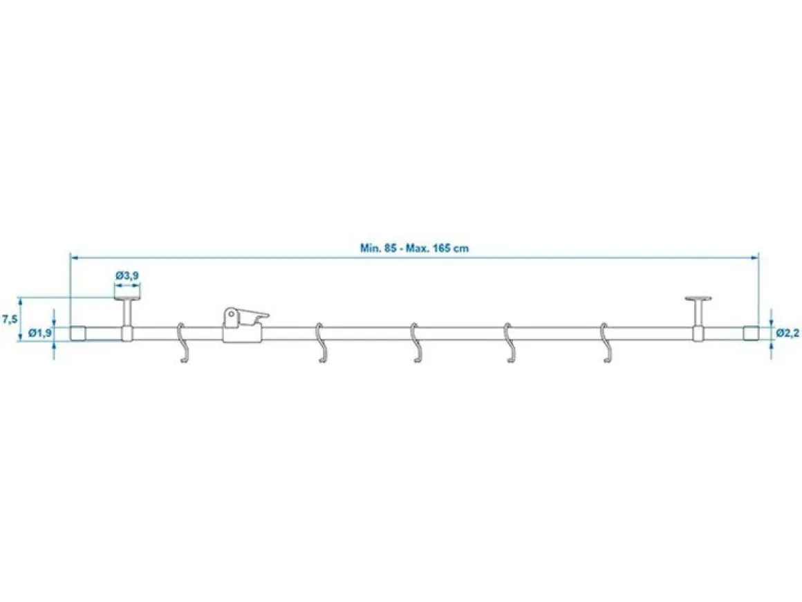 ProPlus 85-165 cm Aufhängeschiene