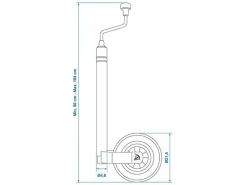 ProPlus Deichselstützrad mit Waage