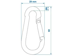 ProPlus Edelstahl Karabinerhaken - 60 mm