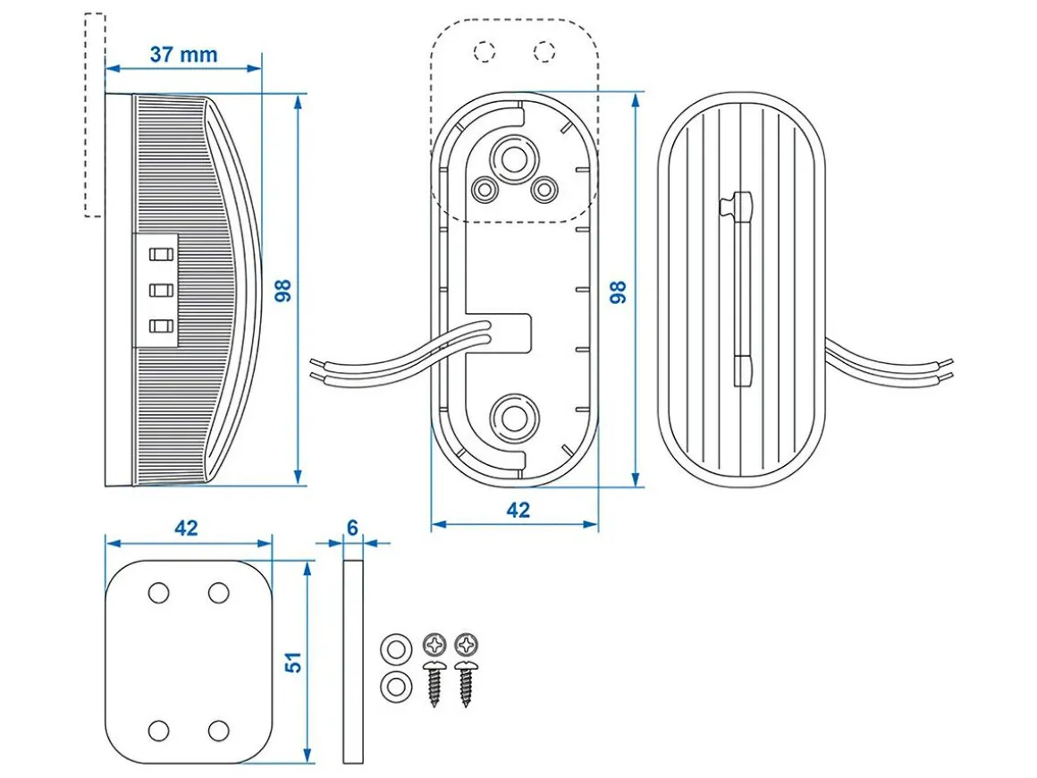 ProPlus links LED-Begrenzungsleuchte