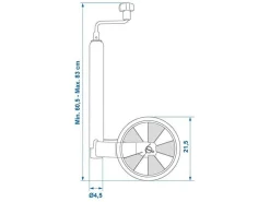 ProPlus 48 mm Kunststoff-Felge Deichselstützrad