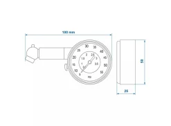 ProPlus Reifendruckmessgerät 3.8 Bar