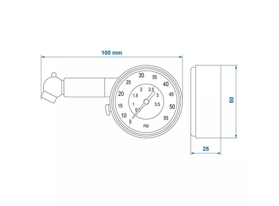 ProPlus Reifendruckmessgerät 3.8 Bar