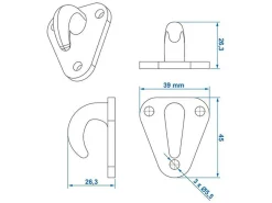 ProPlus Schnur-Haken - Kunststoff