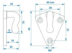 ProPlus Schnur-Haken - Metall