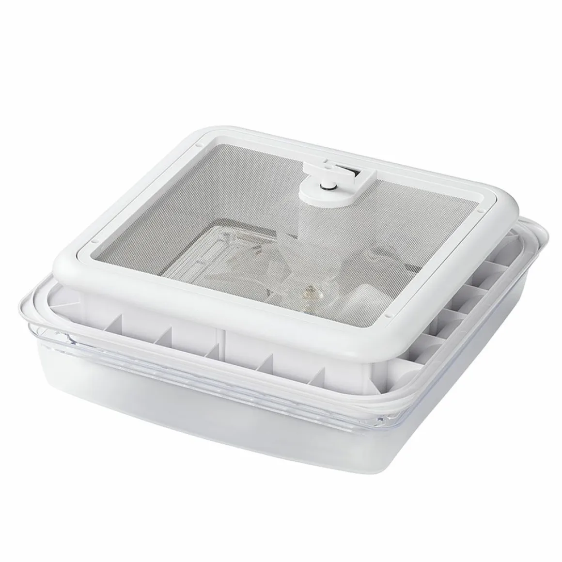 ProPlus 28 x 28cm Dachhaube mit Lüfter - ohne Dauerlüftung