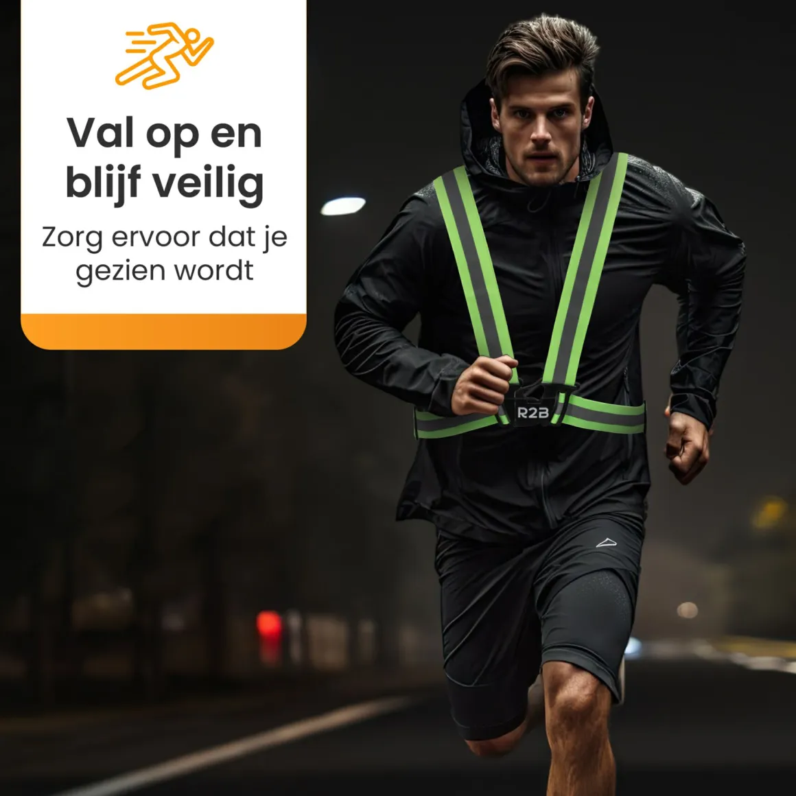 R2B Einstellbare reflektierende Sicherheitsweste - Gelb