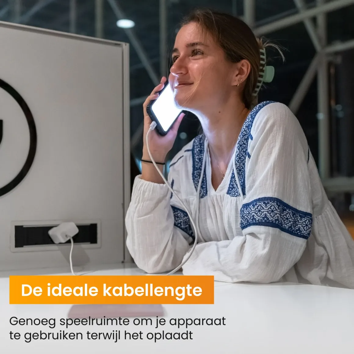 R2B 2 Meter weißes USB-A zu Lightning Kabel