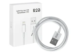 R2B 1 Meter weißes USB-A zu Lightning Kabel