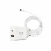 R2B 1 Meter Weißes USB-C Kabel mit USB-A & USB-C Ladegerät