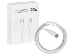 R2B 1 Meter Weißes USB-C zu Lightning Kabel