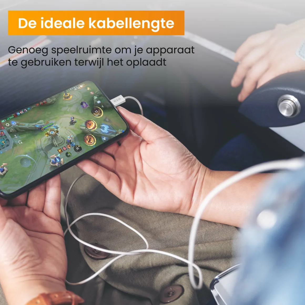 R2B 1 Meter Weißes USB-C zu USB-C Kabel